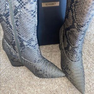 Yeezy Season 7 Embossed Python Boots